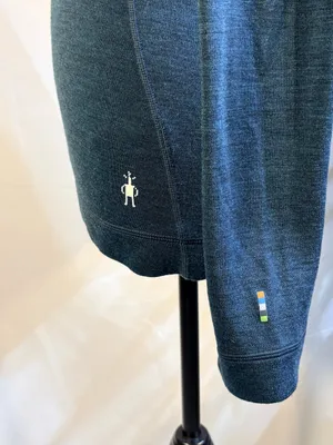 💥Smartwool Women’s Merino 250 Quarter-Zip Base Layer Top Blue Sz S 🧡 thumbnail 8