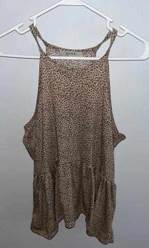 Flowy Cheetah Halter Top Multi thumbnail 1