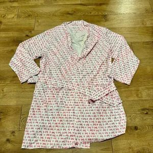 NWT Loveshackfancy × Roller Rabbit Disco Bow Blake Robe Limited Edition Sz M/L thumbnail 8