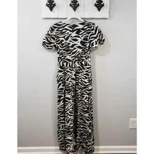 Who What Wear Zebra Print Cutout Maxi Dress XS thumbnail 2