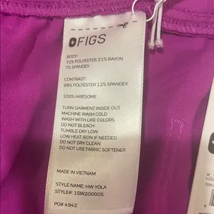 Womens New Figs High Waisted Yola W Yoga Scrub Pants Purple Jolt Plus Size 6XLR thumbnail 5