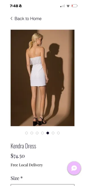 White beaded dress thumbnail 3