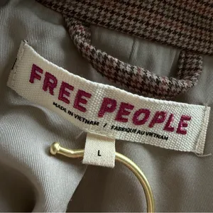 Free People Oversized Reggie Blazer in Ginger Combo Size L thumbnail 11
