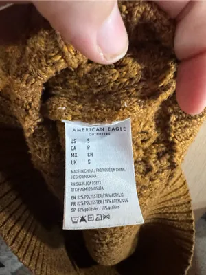 American Eagle Outfitters Mustard Yellow Cable Turtleneck Sweater Dress Small thumbnail 4