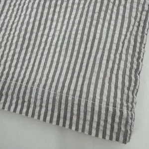 TULIP B Skirt Womens M Gray White Stripe Seersucker Mini Pockets Lined Cotton thumbnail 10