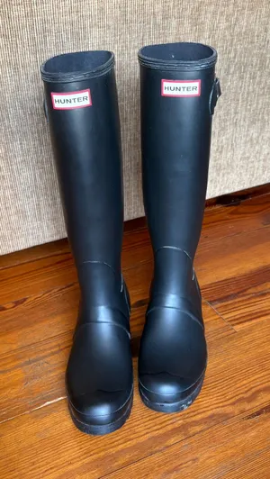 Hunter Tall Rain Boots Matte Black thumbnail 1
