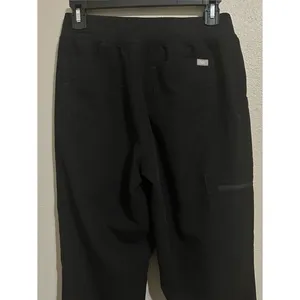 FIGS Zamora Black Multi Pocket Drawstring Jogger Scrub Pants Women’s Size Small thumbnail 7