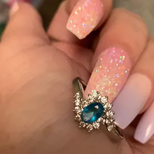 Gorgeous Blue Stone Silver ring thumbnail 1