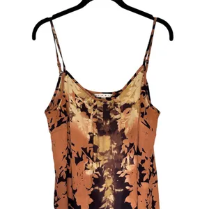 CAbi Tank Top Womens Size L Brown Tan Floral Cami Adjustable Straps thumbnail 3