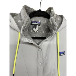 Patagonia Shelled Retro-X Pullover Hooded Salt Grey Gray Heather Women's Size XL thumbnail 3