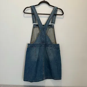 Free People - Louise Denim Skirtall Overall Skirt size 4 thumbnail 8