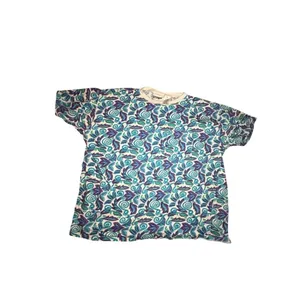 Gitano Vintage 90s Abstract T-Shirt Blue Large Boho‎ Retro Casual Festival Tee thumbnail 3