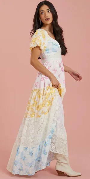 Darcey Patchwork Maxi Dress  thumbnail 2