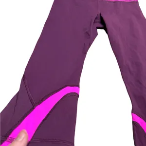 ✨🏃‍♀️ LULULEMON Wunder Under Crop Leggings Plum Pink 8‎ 🏃‍♀️✨ thumbnail 3