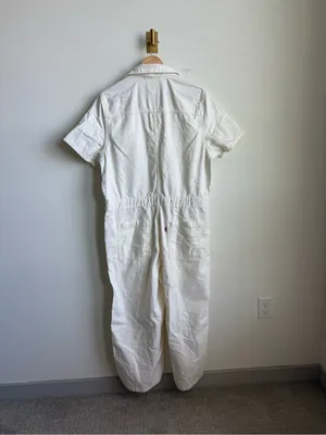 Levi’s Short Sleeve Heritage Lightweight Denim Jumpsuit White XL thumbnail 7