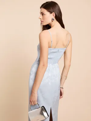NWT Few Moda Kourt Calla Dress size 4 Maxi Midi blue floral baby blue Tibi thumbnail 5