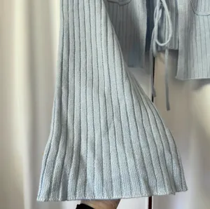 SheIn Sky Blue Self Tie Cottagecore Y2K Cardigan With Flared Sleeves Size Medium thumbnail 5