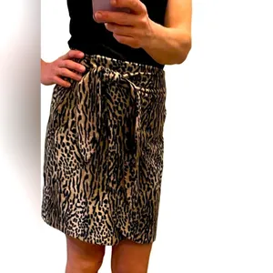 Faux fur tie skirt, handmade Brown Size 4 thumbnail 2
