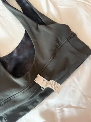 Lululemon Diamond Dye / Graphite Grey Align Reversible Light Support Size 4 thumbnail 6
