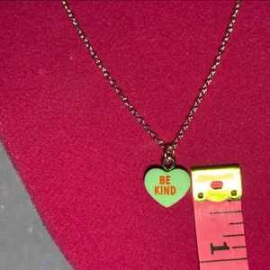Be Kind Heart Necklace Sterling Silver 925 Jewelry Blue thumbnail 6
