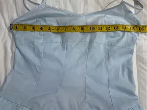 Edikted Light Blue Ruffled Romper. thumbnail 5