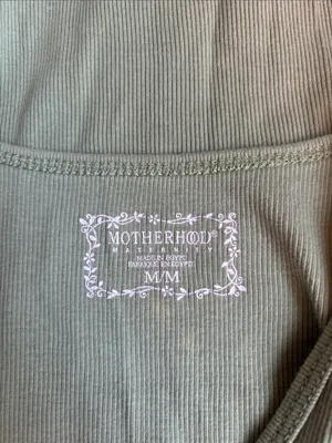 Motherhood Maternity Olive Green Ribbed Scoop Tank thumbnail 2