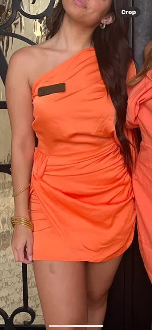 Boohoo Orange Cocktail Dress thumbnail 1