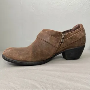 Born Booties Size 9.5 Distressed Brown Harness Western Cowgirl Boho Grunge Heels thumbnail 5