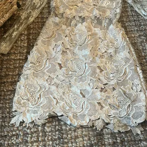 NWT Nellis Boutique Creme Lace Sparkly LS Embellished Dress Size Small thumbnail 7