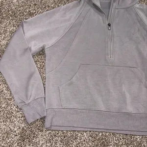 RECREATION Grey Half-Zip Athletic Hoodie Pocket Sweatshirt Womens Small thumbnail 6