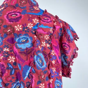 NWOT Farm Rio Cotton Floral Birds Blouse Size S thumbnail 6