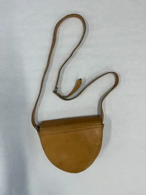 Vintage Y2K Leather Small Crossbody Bag Purse Tan Boho Western Heritage Festival thumbnail 4