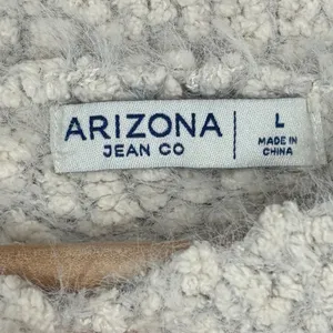 Arizona Sweater‎ Cream Fuzzy Eyelash Popcorn Knit Cropped Cozy Neutral Soft L thumbnail 4