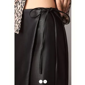 Anthropologie Maeve Faux Leather Wrap Midi Skirt thumbnail 4