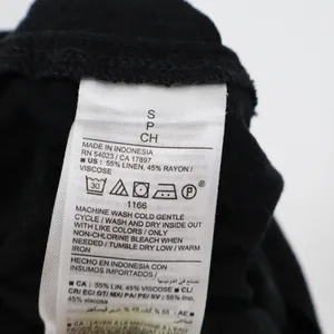 Old Navy Black Linen Blend Wrap Skort Shorts Side Tie Small thumbnail 3