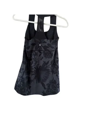 Women's Black Floral Scoop-Neck Tank Top thumbnail 10