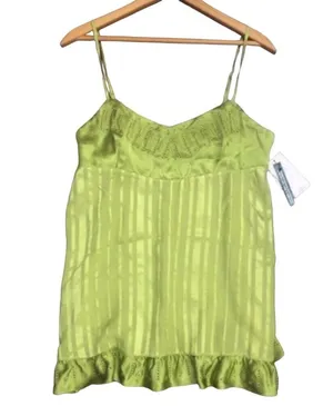 BCBGMaxAzria runway silk camisole green M thumbnail 1
