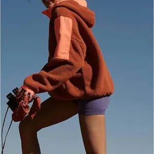 Free People FP Movement Lead the Pack Fleece Pullover Jacket Boho half zip coat thumbnail 4