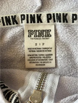 Vintage Y2K Victoria’s Secret PINK Periwinkle Oversized Zip-Up Hoodie size small thumbnail 6