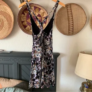 ☀️ Washed Ashore Black Mini Floral Dress thumbnail 6
