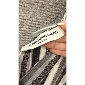 Amanda Uprichard Jumpsuit Women Large Grey Stripe V-Neck Wide‎ Leg Sleeveless thumbnail 4