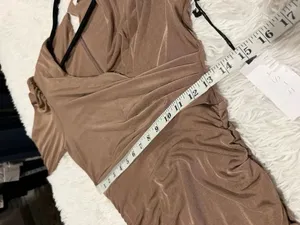 NEW ASTR Myla Dress in Nude Tan Small thumbnail 5