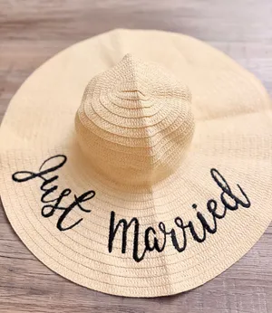 Just married sunhat Yellow thumbnail 1