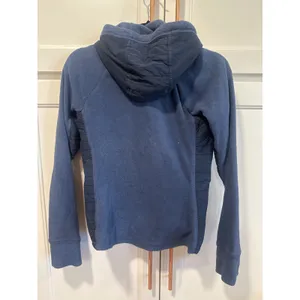 Abercrombie & Fitch Blue Full Zip Fleece Hoodie Quilted Panels Thumbholes Small thumbnail 6