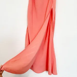 Cleobella Becket Dress Size‎ XS Coral Pink V Neck Slip Maxi Euro Summer Resort thumbnail 4