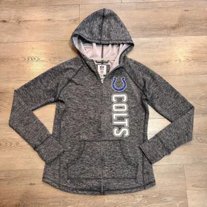 NFL Team Womens Indianapolis‎ Colts Full Zip Hoodie Jacket Small S Gray thumbnail 1