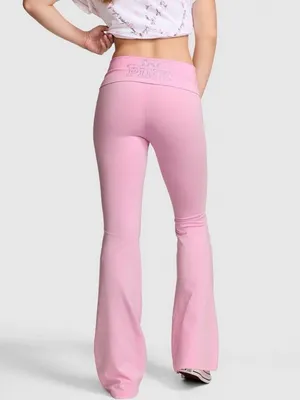 🎀🍭PINK x LoveShackFancy Foldover Flare Leggings Pink Lollipop Coquette Girl XL thumbnail 7