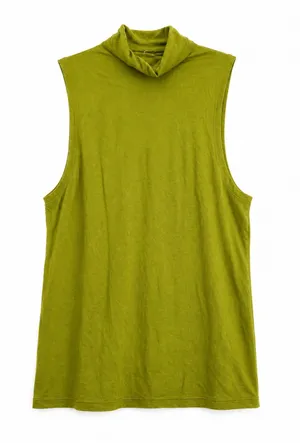 J.Crew Women’s Green 100% Cotton Sleeveless Mock Neck Top. Size: Small thumbnail 1