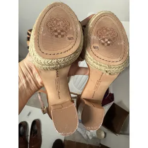 Vince Camuto Open Toe Strap 3.5" Heels Platform Animal Faux Fur Size 7.5M thumbnail 11