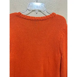 Lauren‎ Ralph Lauren Orange Acrylic Knit Long Sleeve Sweater Top Women's M thumbnail 7